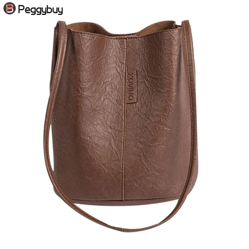 Borse nuove alla moda, vintage, da donna, a tracolla, in pelle, a secchiello, borsa da shopping, a mano_voghion.com