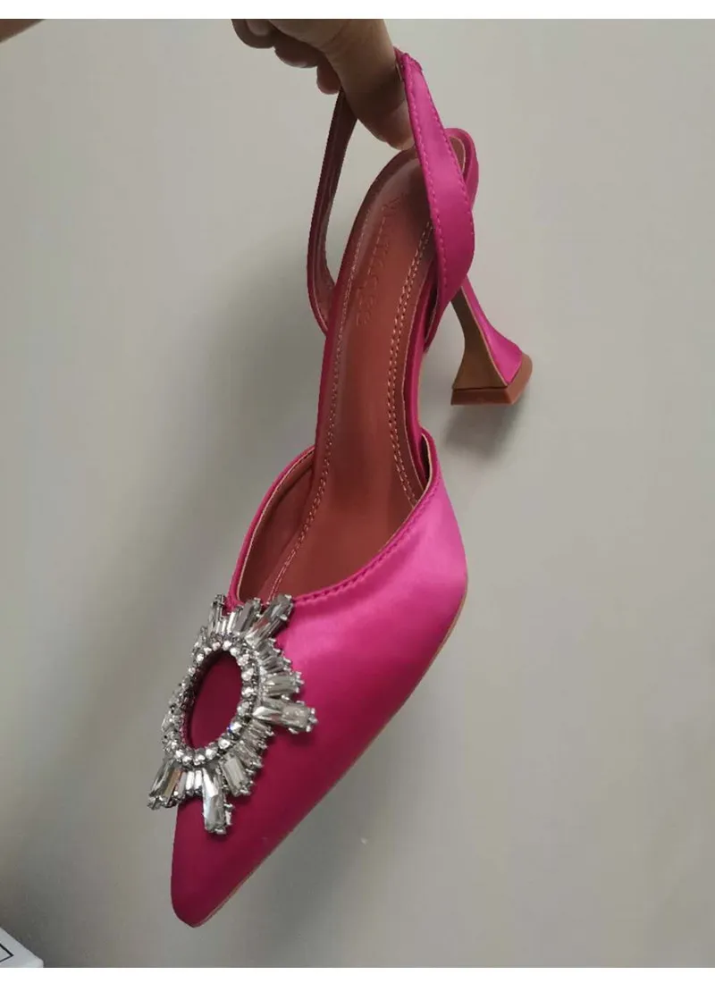 Sandali da donna stile stella 2024 eleganti con punta affilata, scarpe estive da ufficio, alla moda, con tacchi alti, sandali da gladiatore_voghion.com