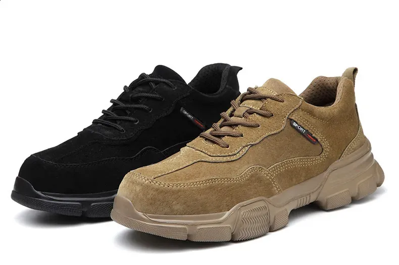 Arbejdssikkerhed Herre slip-on letvægts ståltåkapper, ikke-nedbrydelige, punkteringssikre arbejdssko til mænd_voghion.com