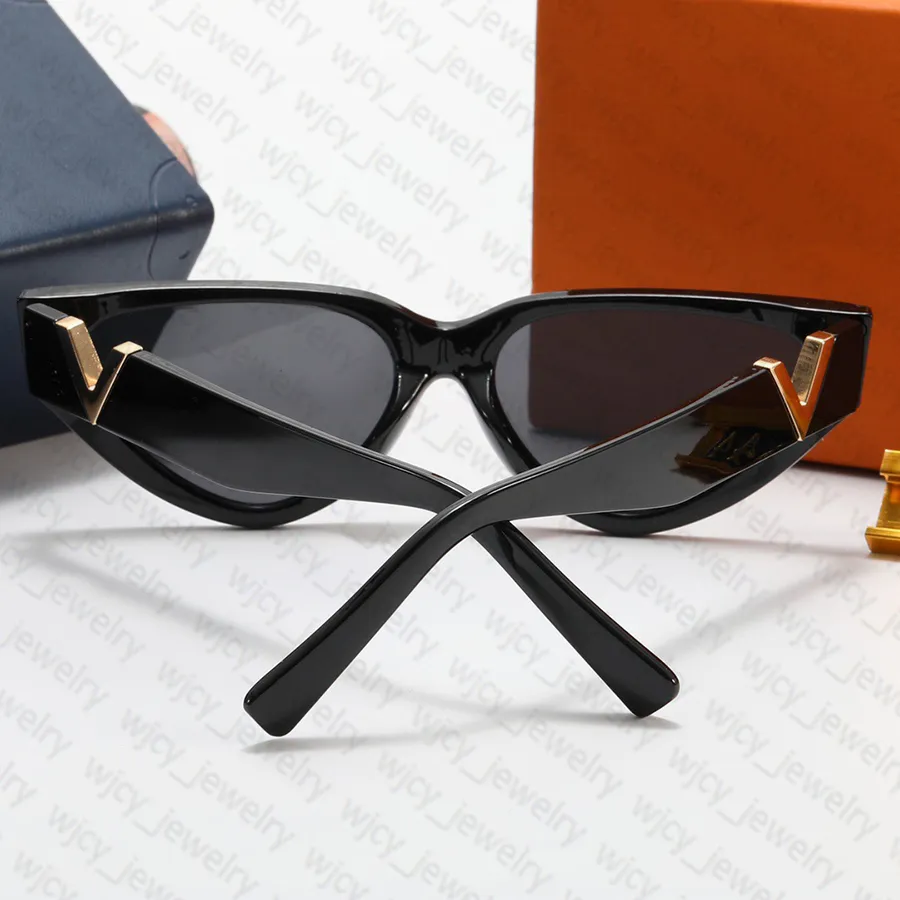 Summer Designer Sunglasses Beach Glasses Fashion Cat Eye Full Frame Letter Design for Man Woman 4 Color Good Quality_voghion.com