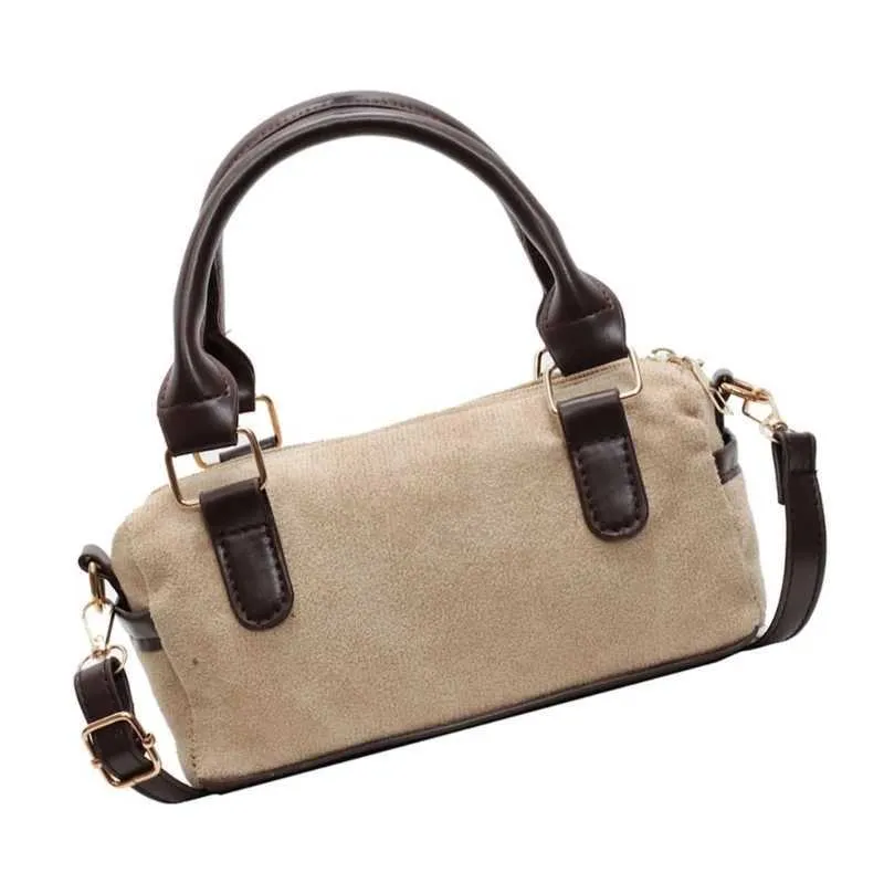Borsa a tracolla retrò da donna, borsa alla moda in pelle PU con stili vintage, borsa a tracolla per uso in ufficio C241217_voghion.com