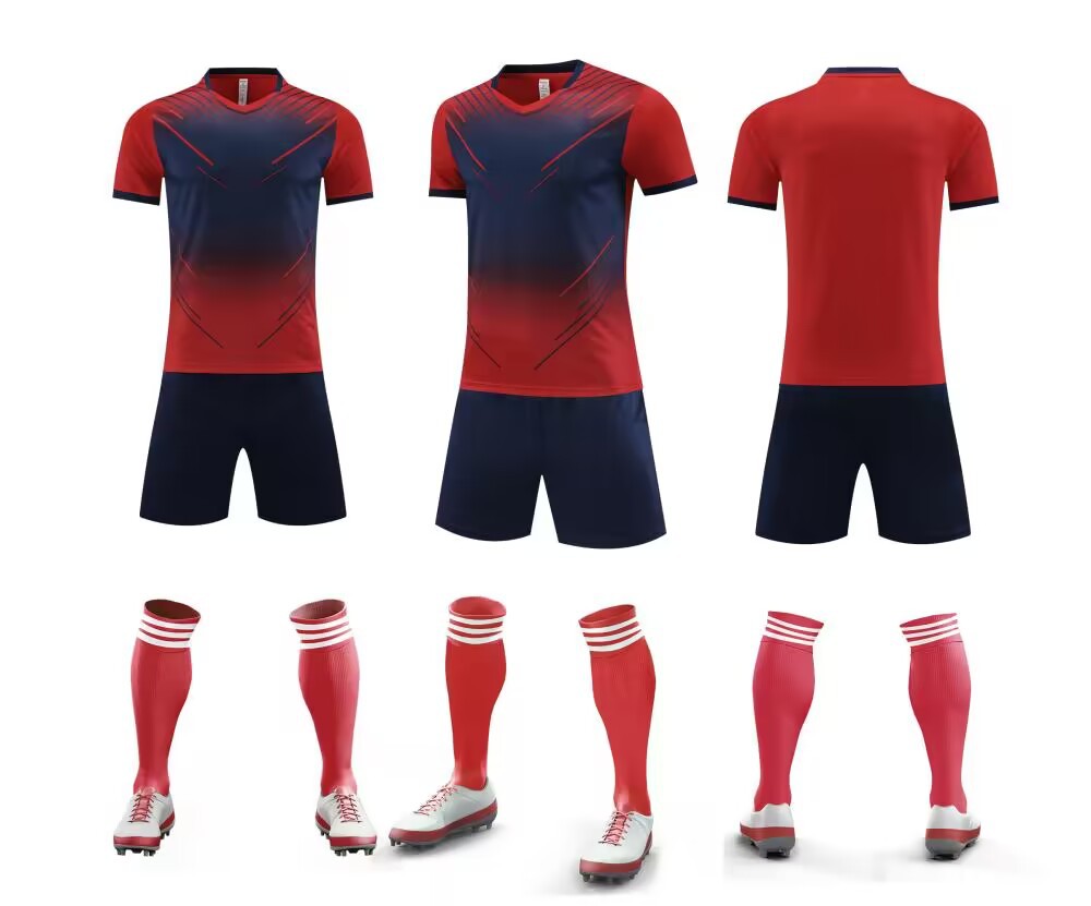 Bedrukte wedstrijdtraining de Speed Student Games, korte mouwen kindervoetbalshirt set voor heren_voghion.com