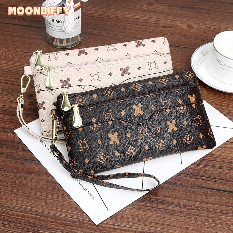 Dames merk clutch portemonnee dames geld portemonnee voor dames clutch bag slanke vrouwelijke portemonnee kaarthouder ongelijke portefeuilles gemaakt van leer_voghion.com