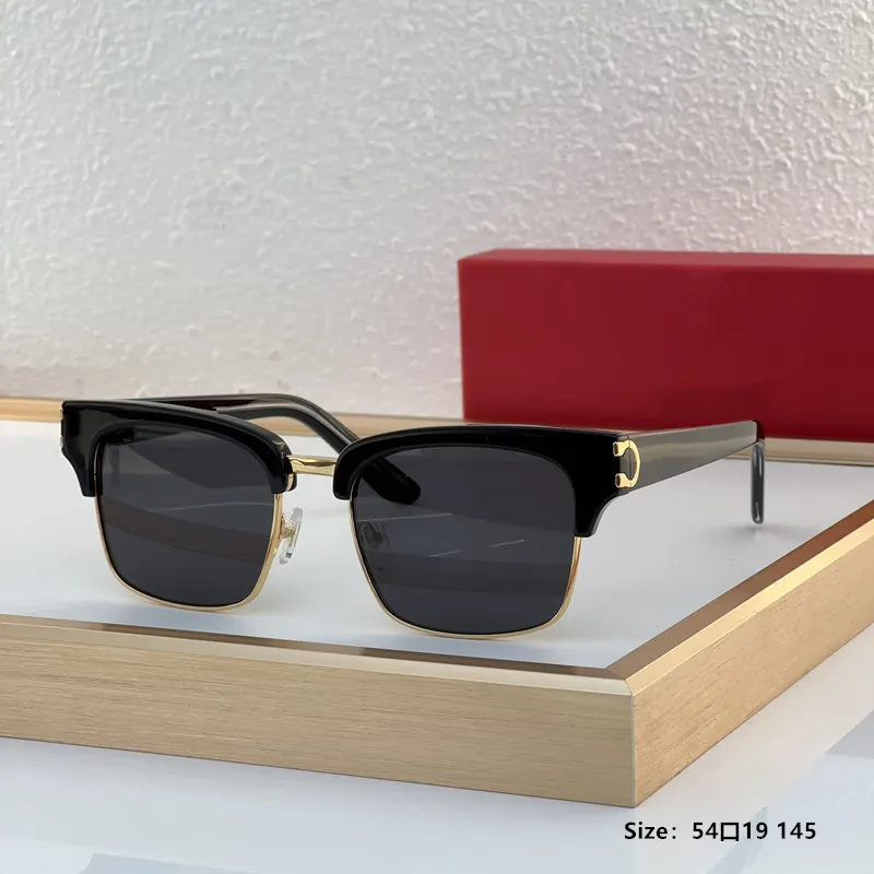 Sonnenbrille 2024 Retro Unisex Fashion Halbrahmen Unregelmäßiges Farbverlaufsdesign UV400_voghion.com