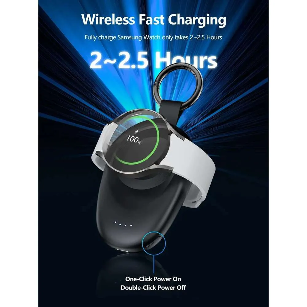 NEWDERY Magnetic Keychain Charger For Samsung Galaxy Watch 7/Ultra/6/6 Classic/5 Pro/4/3,Active2/1 Portable Wireless_voghion.com