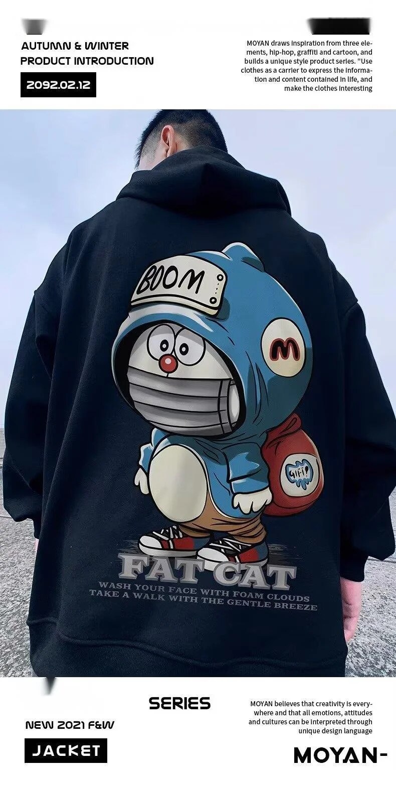 Pullover Herren Reißverschluss Cartoon mollig Übergröße Kapuze Übergroße Strickjacke Plus Fett Mantel Winter Plüsch 8XL_voghion.com
