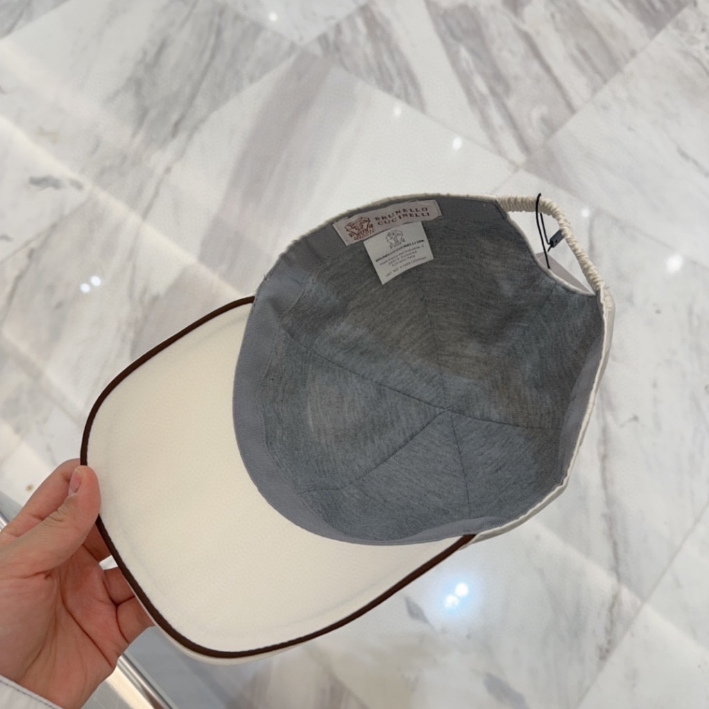 Brunello Four Seasons Beige Universal Baseball Cap_voghion.com