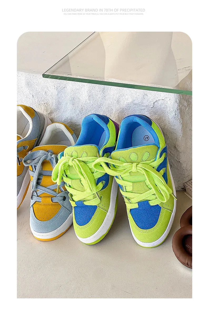 Sportowe męskie damskie szerokie podeszwy butów typu bread coupler unisex krótkie i grube buty sportowe hip-hop 41 42 241007_voghion.com