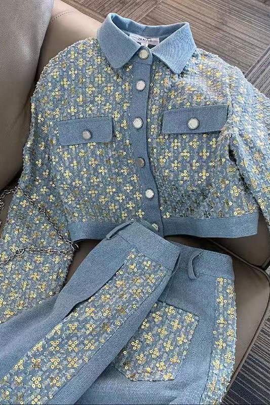 Women’s Clothing Korean Style Short Elegant Jacket And Pants Two Piece Set For Women Spring Autumn Hong Kong Style