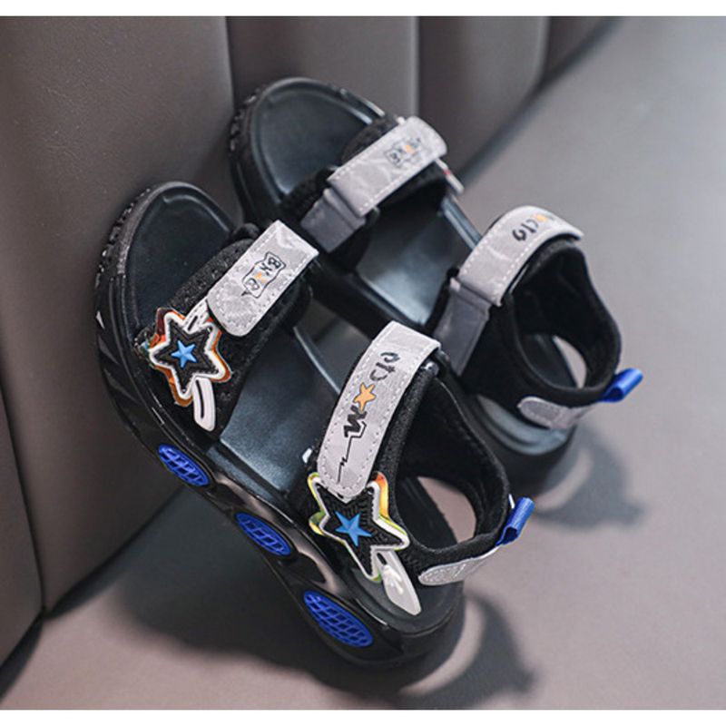 Boys' Star 2024 summer new little boys beach shoes sports soft soled student sandals Big kids_voghion.com