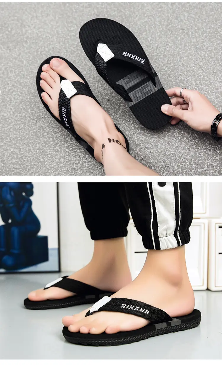 Men's Flip Flops Comfortable Beach Sandals Fashionable Footwear_voghion.com