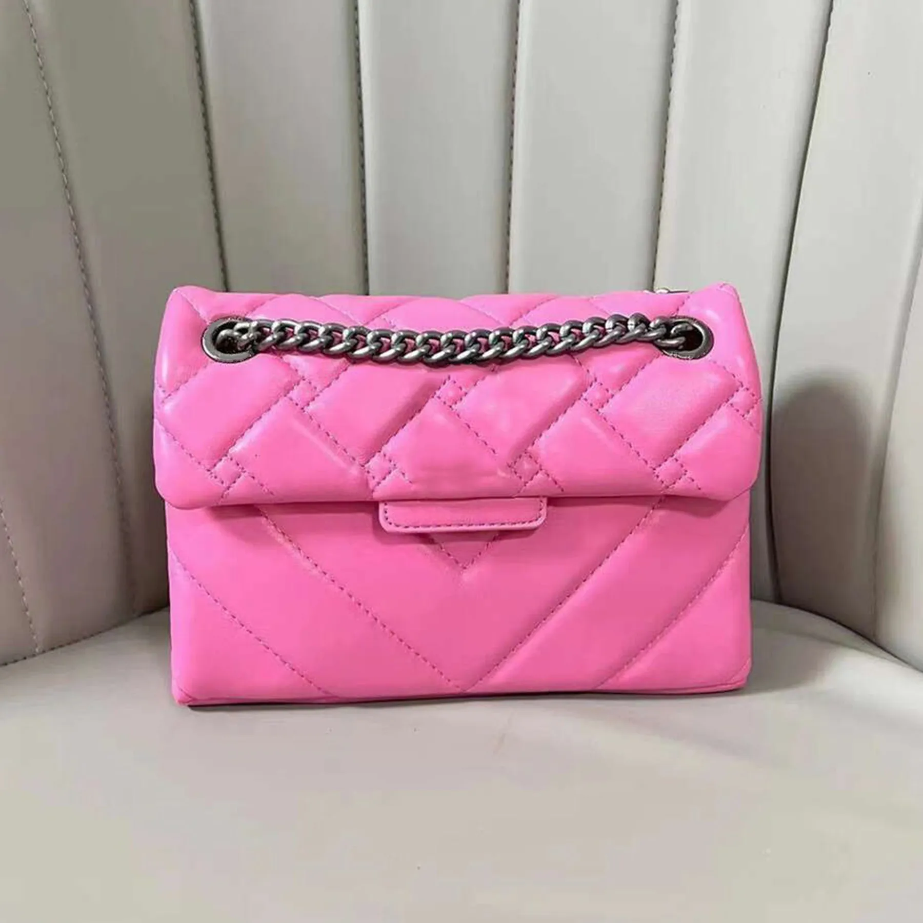 Nuova borsa da designer, borsa a tracolla da donna, da uomo, mini borsa a tracolla in pelle, pochette con targhetta in metallo, borsa a tracolla con catena_voghion.com