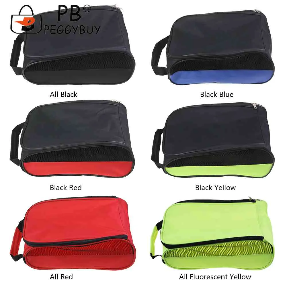 Unisex Shoe Portable Mesh Travel Shoes Carrier Bags With Zipper Hand-Held Breathable Ultra-light For Outdoor Sports_voghion.com
