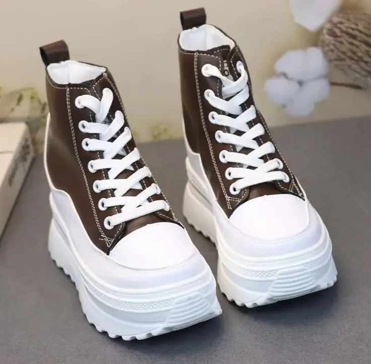 Platform Pu Leather Wedge Hidden Boots For Women Winter Running_voghion.com