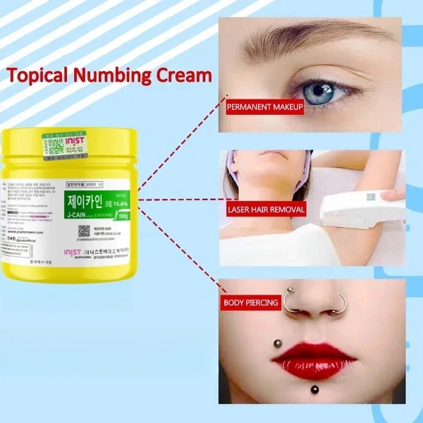15,6 % J-Cain Tattoo Artist Schmerzlose Augenbrauen-Profi-Creme Gesichts-Mikronadel 500 g_voghion.com