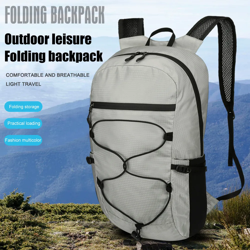 Zaino sportivo da esterno in nylon leggero e impermeabile, di grande capacità, per arrampicata, campeggio, escursionismo, pesca, viaggio._voghion.com