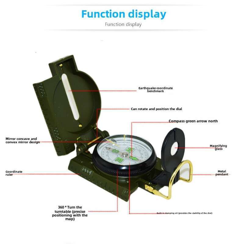 Hot - Selling Outdoor Multifunctional Camping & Off - Road Geological Compass_voghion.com