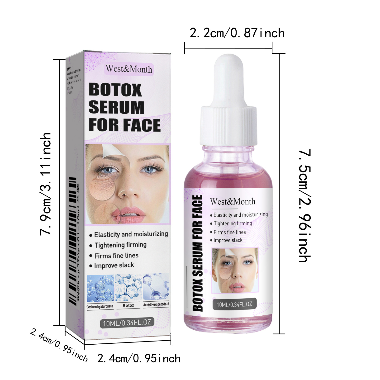 West&Month Wrinkle Lift Essenza antietà per la cura della pelle Rassoda la pelle e riduce le rughe_voghion.com