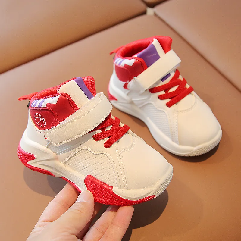 Kids Fashion High-top Sneakers For Boys Girls Sport Running Lightweight Children Casual Toddler Walking Shoes Sizes 21 -_voghion.com