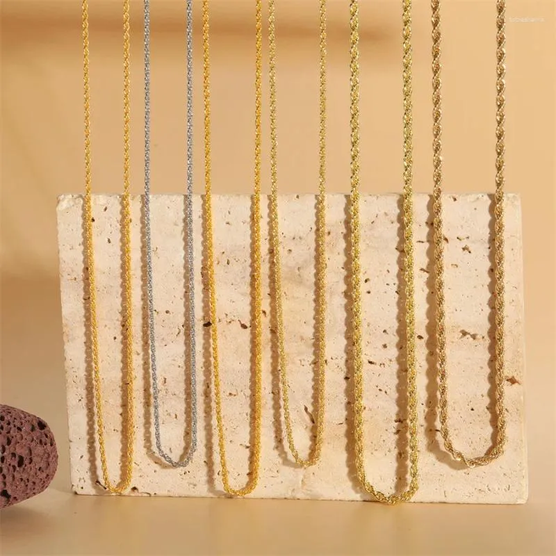 Chains Fashion Fried Dough Twists Chain Necklace In Simple Fashionable Elegant And Generous Temperament_voghion.com
