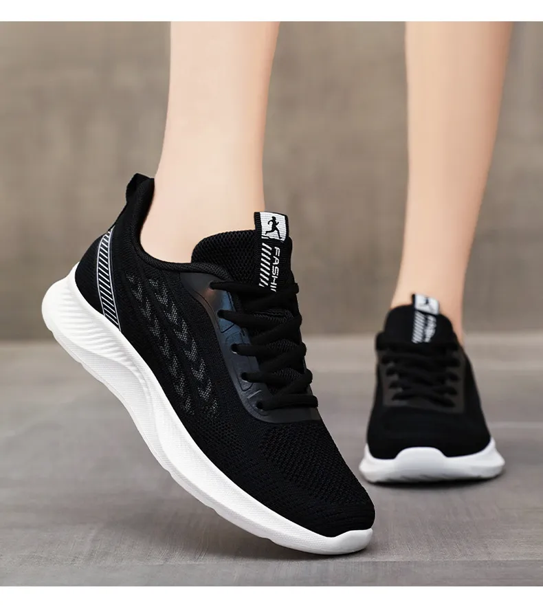 Summer New Breathable Casual Sports Single Big Yards Korean Version Of The Height-enhancing Mesh Shoes Female_voghion.com