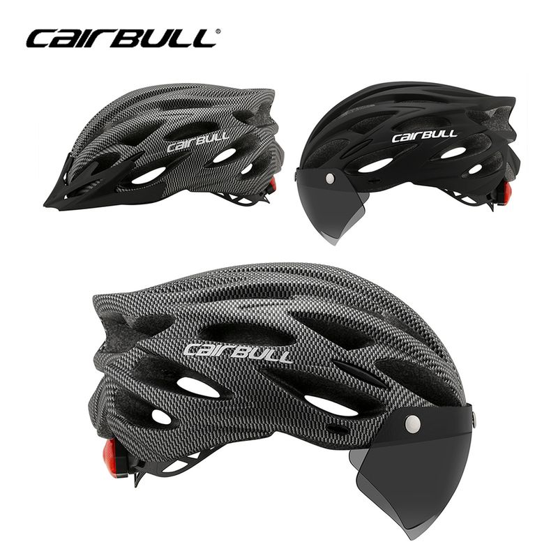 Kebur - Capacete ultraleve para mountain bike, óculos de sol LED destacáveis, acessórios para bicicleta_voghion.com