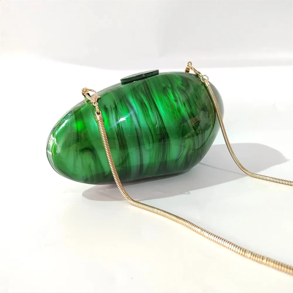 Pochettes en acrylique vert marbré et perle faites à la main pour femme, sac de soirée, de plage, d'été, de voyage, de fête_voghion.com