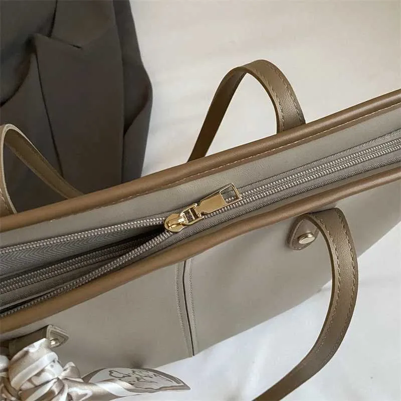 Foulard en soie à la mode pour femme, sac décontracté à grande fermeture éclair, sac de shopping quotidien Y241216_voghion.com