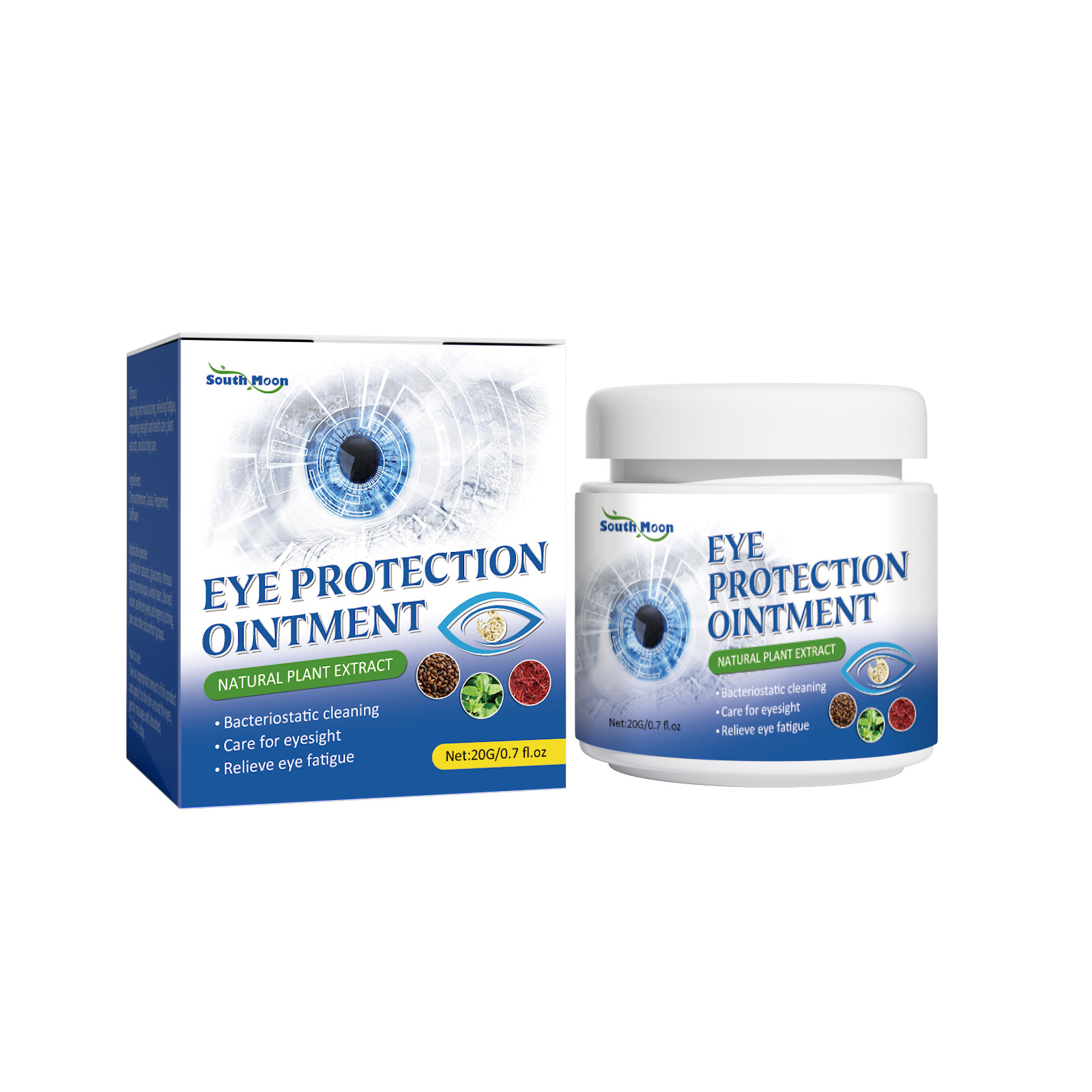 Crema hidratante suave para el contorno de ojos South Moon Repairs Pain, Fatiga, Sequedad y Luminosidad_voghion.com