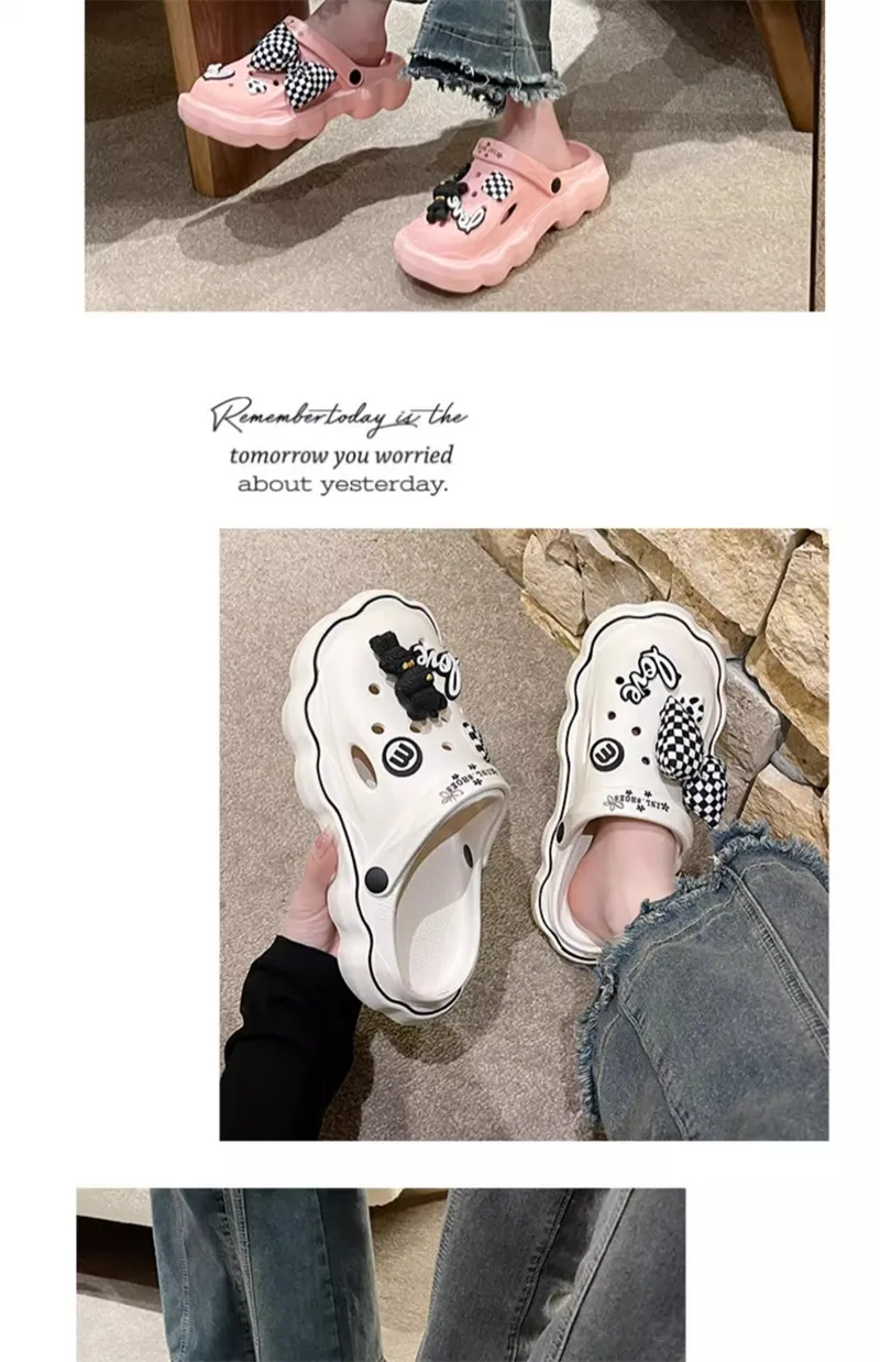 Comfortable Thick Sole Women's Hole Running Sandals For Summer_voghion.com