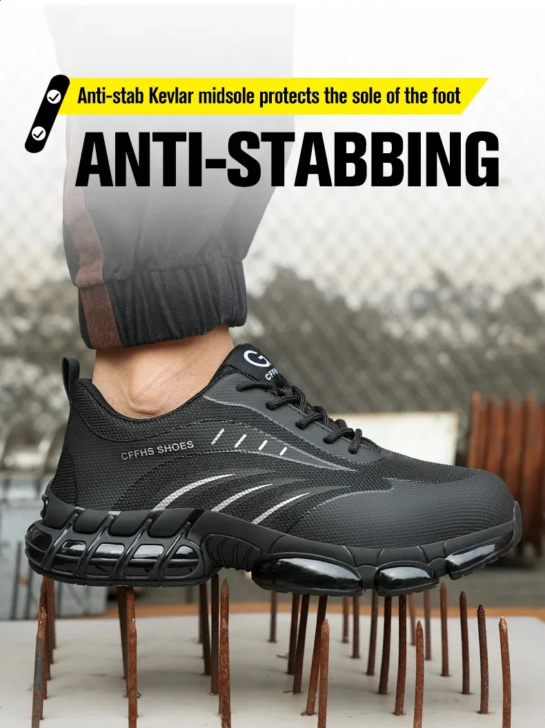 Chaussures de sécurité respirantes, légères et confortables, anti-écrasement et anti-perforation 250122_voghion.com