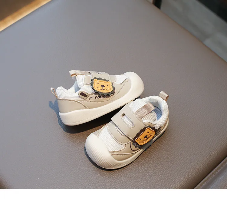 Çocuklar Yumuşak Tabanlı İlk Yürüteçler Bebek İlkbahar Sonbahar File Üst Cutefeet Çocuk Günlük Spor Ayakkabıları Yürümeye Başlayan Çocuk Kaymaz_voghion.com