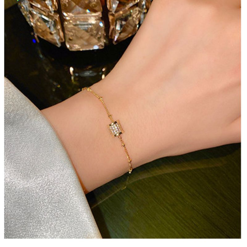 Koean Peal Female Instagam Style, High End, Small And Popula Titanium Steel Bacelet, Couple Handsting,_voghion.com