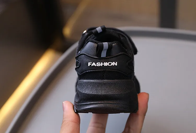 White Black Color Kids Sport Trainers for Boy Girl Fashion Non-slip Student Shoes Cutefeet Outdoor Toddler Sneakers Size_voghion.com