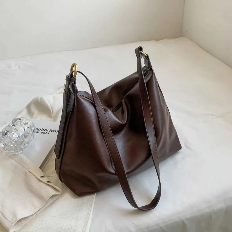 Lässige Schulter Mode Shopping Einfarbig Retro Große Designer Reißverschluss Damen Taschen Y241216_voghion.com