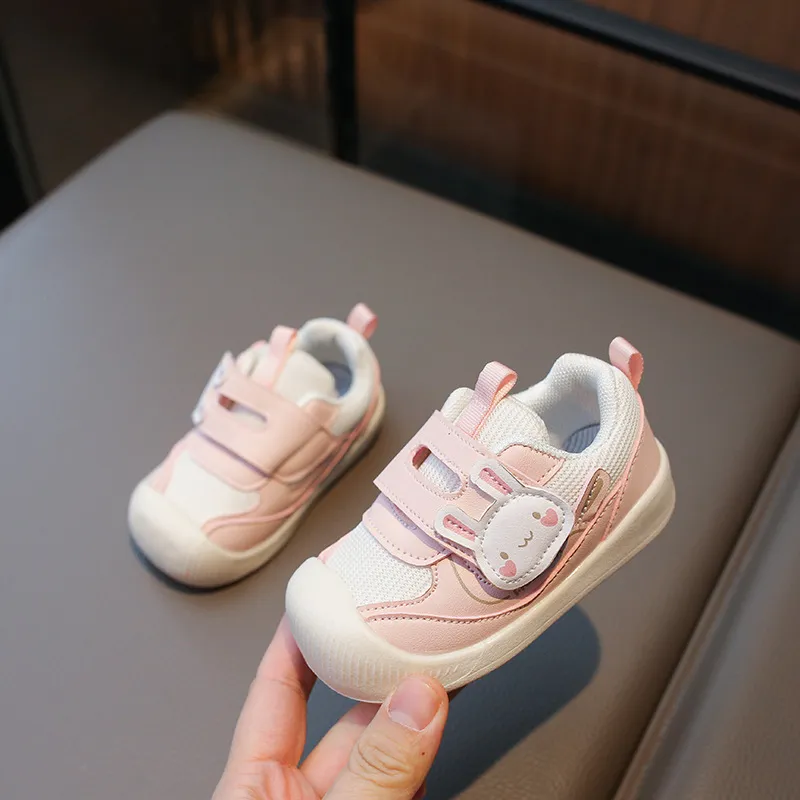 Çocuklar Yumuşak Tabanlı İlk Yürüteçler Bebek İlkbahar Sonbahar File Üst Cutefeet Çocuk Günlük Spor Ayakkabıları Yürümeye Başlayan Çocuk Kaymaz_voghion.com