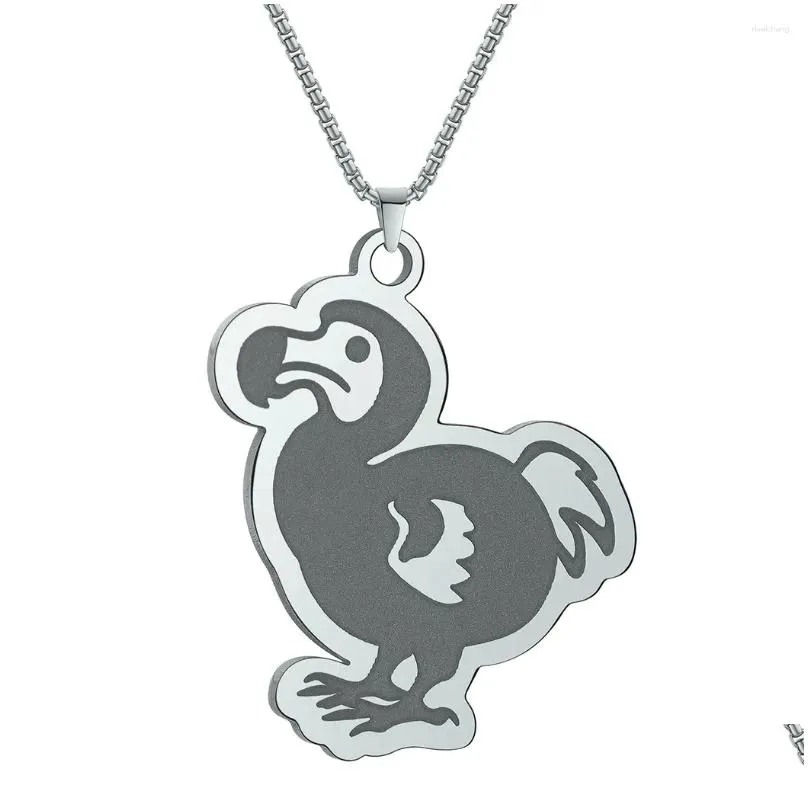 Collane con ciondolo Chengxun Collana di animali in gomma con uccello estinto per uomini e donne Gioielli semplici Consegna a domicilio per compleanno_voghion.com