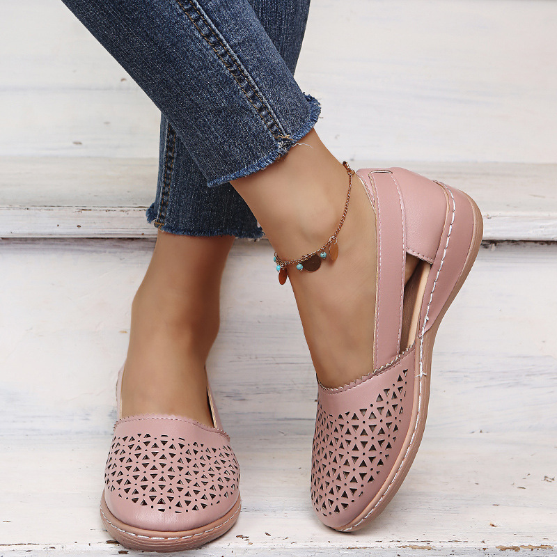 Modische, lässige, perforierte Schuhe für Damen_voghion.com