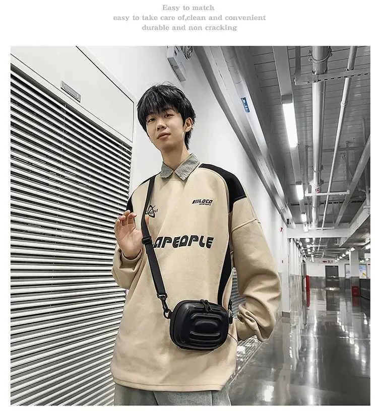 Sac à bandoulière simple polyvalent pour hommes et femmes, nouvelle marque tendance de niche, sac à bandoulière à coque rigide à la mode, petit carré_voghion.com