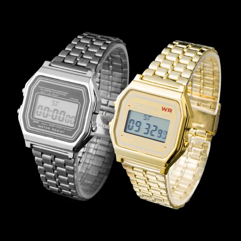 Montre pour femme et homme, horloge d'affaires multifonction, montre de sport numérique Led, horloge électronique