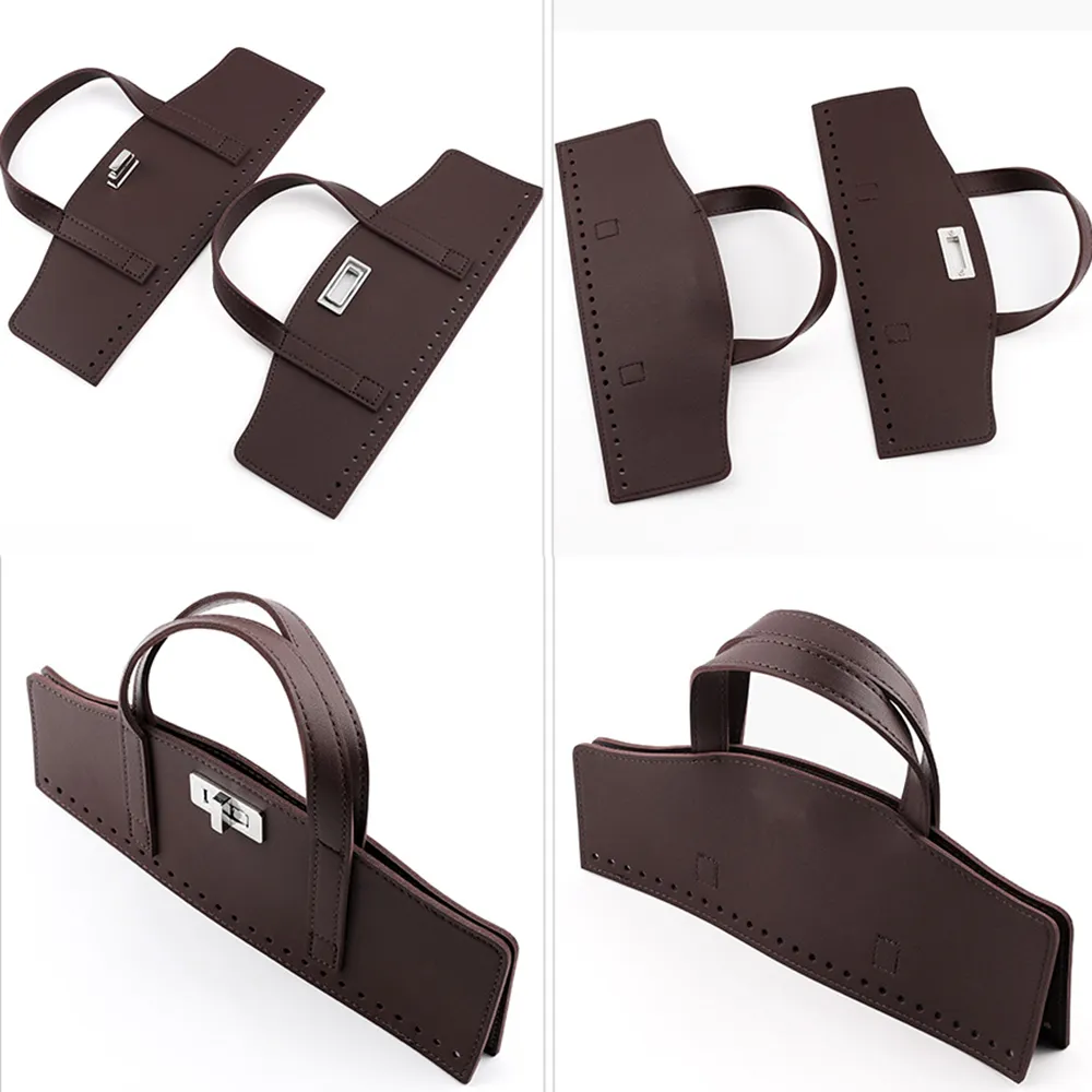 2 Stücke Abnehmbare PU Leder Griff Abdeckung Tasche Klappe Hochwertiges Ersatzzubehör Für DIY Handtasche_voghion.com