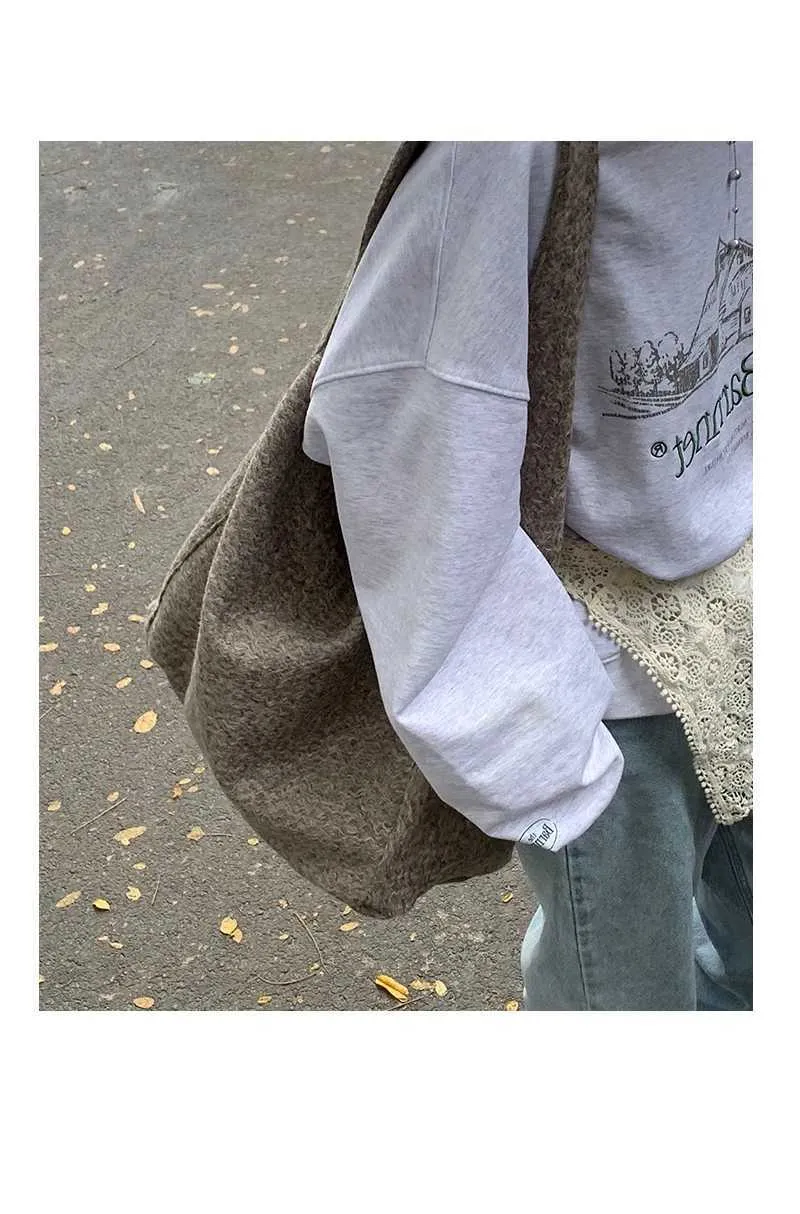 Dames schoudertas tweed retro luipaardprint herfst winter_voghion.com