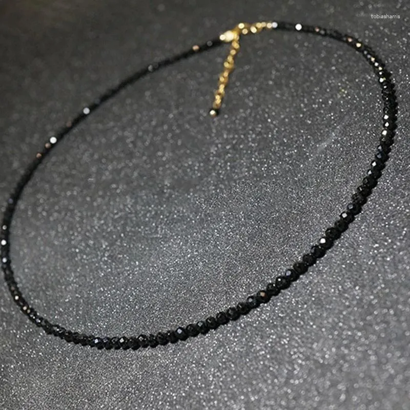 Chains Personality Advand Choker Black Spinel Ultra Fine Sparkling Collar Chain Women Fashion Crystal Neckchain_voghion.com