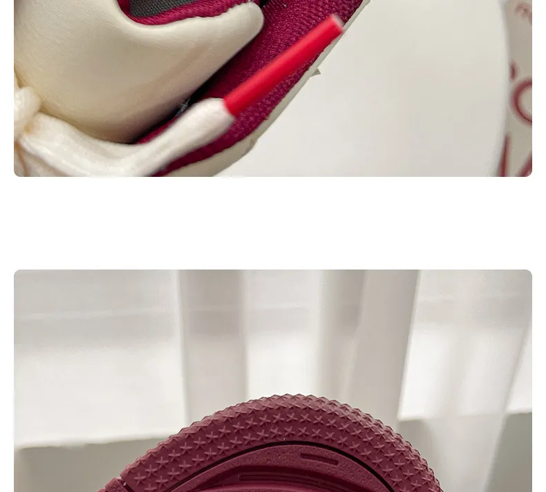 Thick Soled Low Cut Round Toe Board With Mesh Breathability Retro Casual Comfort Anti Slip Wear Resistant Sports Shoes_voghion.com