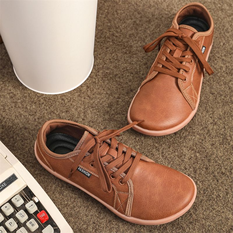 Herren Leder Breite Barfußschuhe Unisex Plus Größe Männlichen Outdoor Minimalistischen Sneakers Frauen Zero Drop Casual Komfort_voghion.com