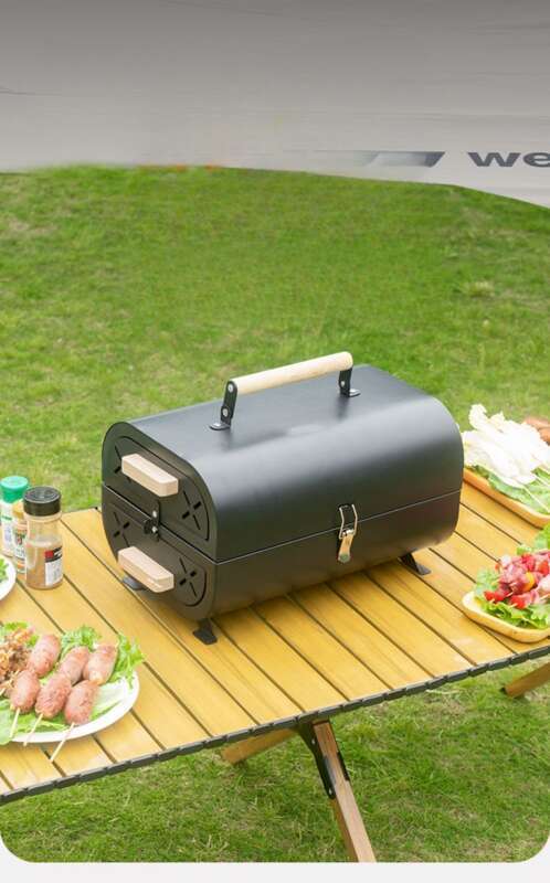 【 Sammlung von 3432 Personen 】 Grill verdickt doppelseitig Dual-Purpose Kochen im Freien Camping tragbare Barbecue Herd_voghion.com