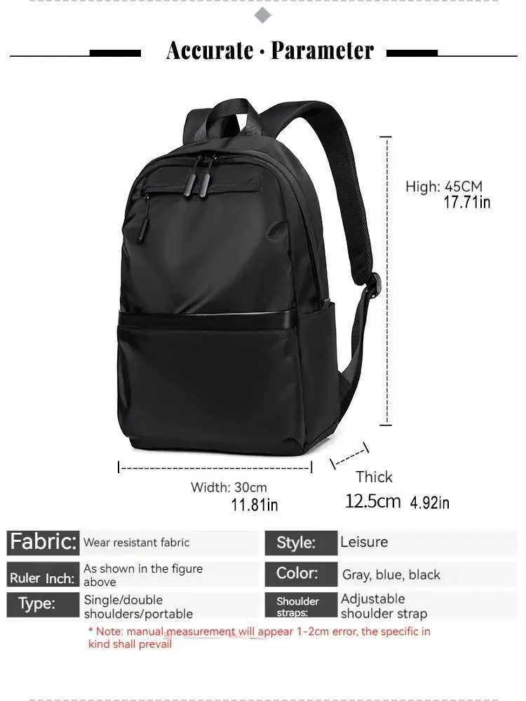 Men Business Backpack Laptop Student Travel Bag BackpackC241011C241011_voghion.com