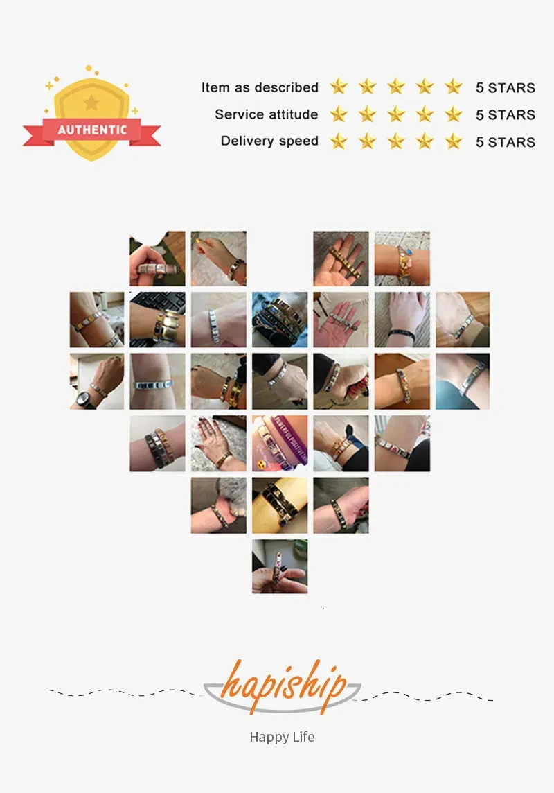Hapiship charme italien pour bracelet bijoux en acier_voghion.com