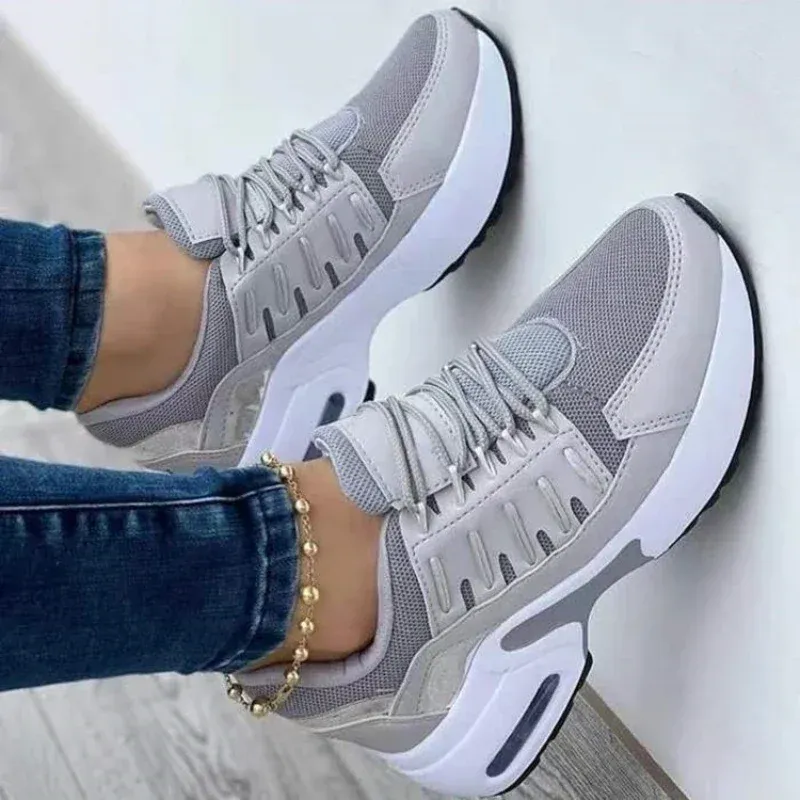 Tenis Sneakers Platform Casual for Women Comfort Mesh Anti-slip Running Shoes Plus Size atillas De Mujer 2024_voghion.com
