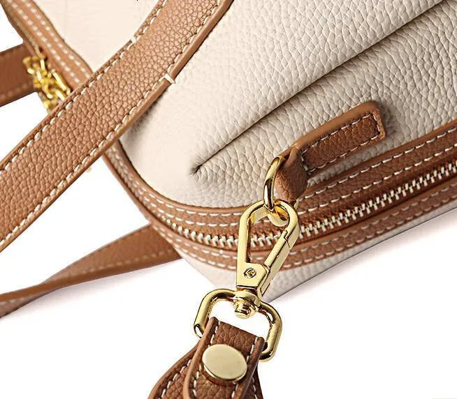 Modisches Damen Leder Handtasche Mit Schulter Und Umhängefach_voghion.com